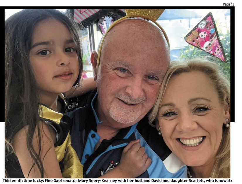 SeeryKearney's tweet photo. Very sensitively written piece by @louiseburne_ in today’s @irishdailymail on the experiences of myself and other @OireachtasNews members on our pathway to parenthood and the need to legislate @IrishFamiliesTS @NISIG1 @BecksL76 @FGWomen @FG_DSC https://t.co/jfjPHCJQxP