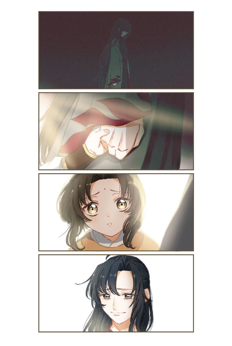 『手を引かれて、引いて』

(いつか互いにたわいもない話をする叔父甥がみたい。)
#魔道祖師 #MDZS 