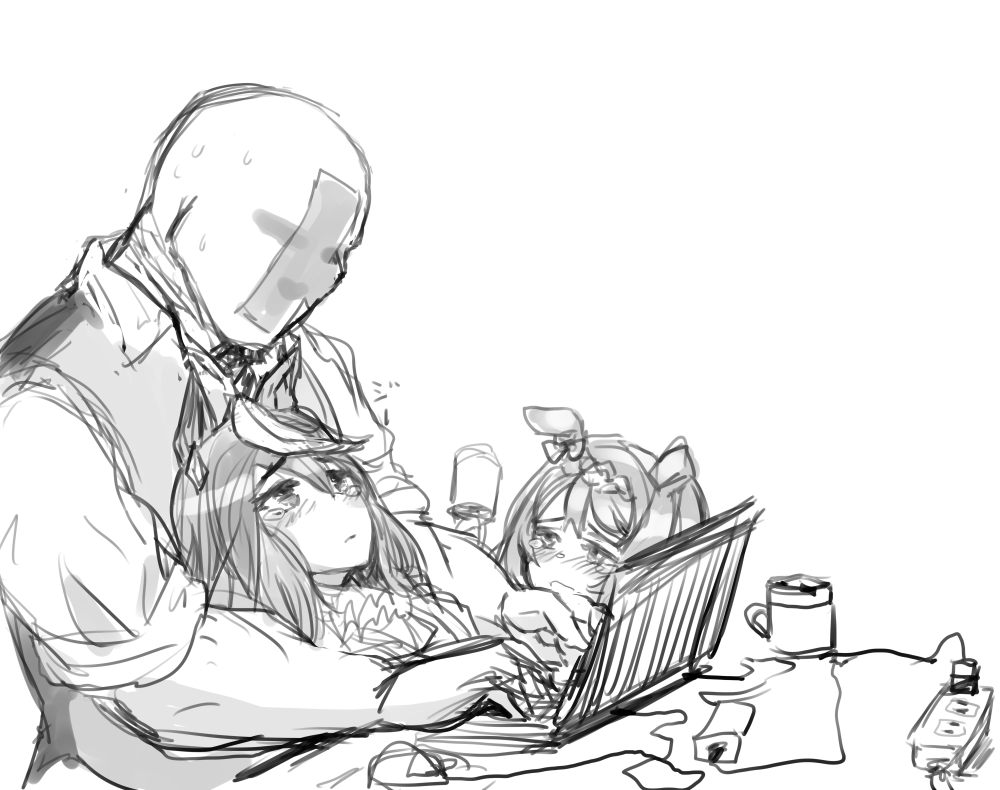 #今月描いた絵を晒そう
テレワークシリーズ。 