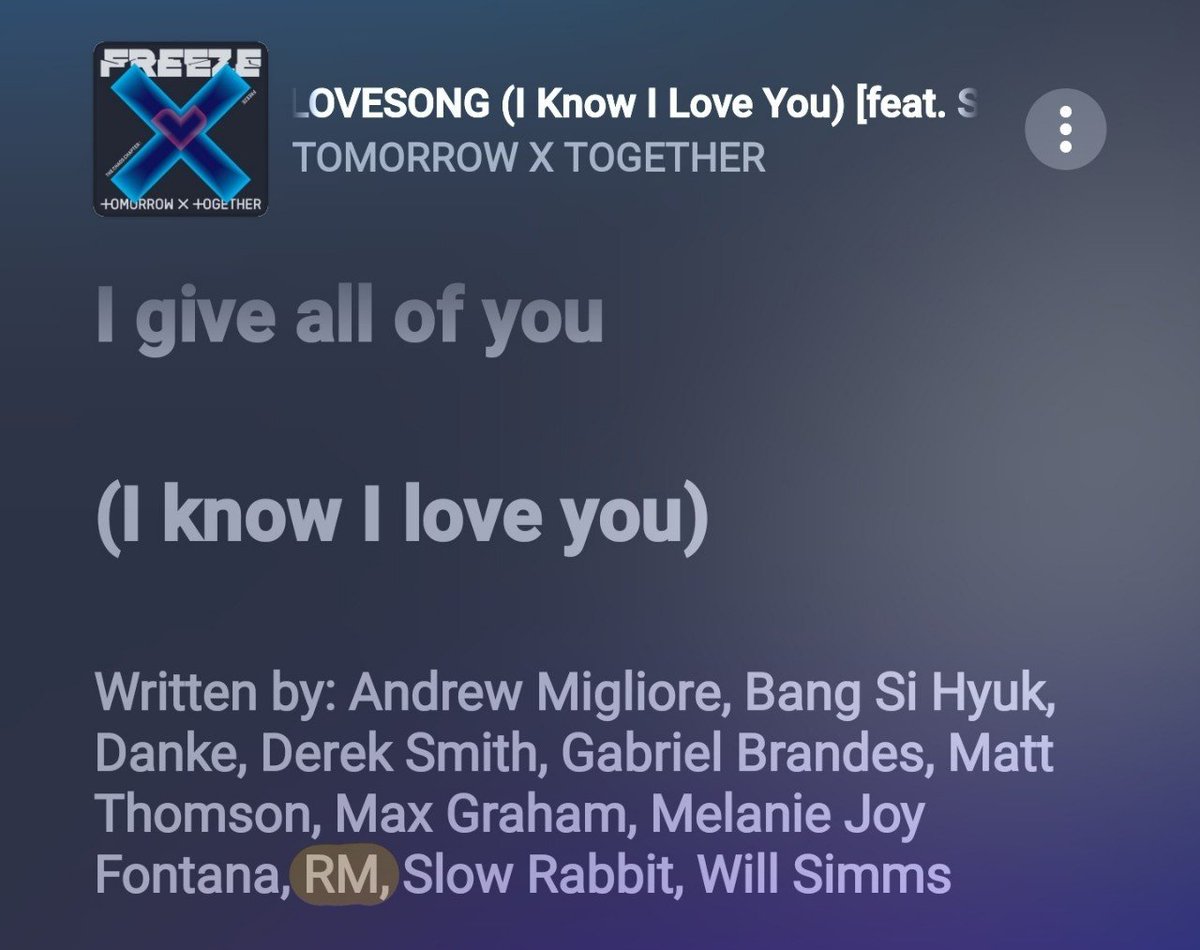 rmchartsdata's tweet photo. 0X1=LOVESONG (I Know I Love You) [feat. Seori]

▶YouTube:  https://t.co/SmmDVfNLT2
▶Spotify: https://t.co/WcYsxtdDRa
▶Apple Music: https://t.co/2ku58ZFqvS
▶Deezer: https://t.co/zWCgeyDWtg
▶Tidal: https://t.co/zzGHuePW25

#0X1LOVESONG #방탄소년단RM @TXT_bighit @BTS_twt https://t.co/oPoO6BTplj