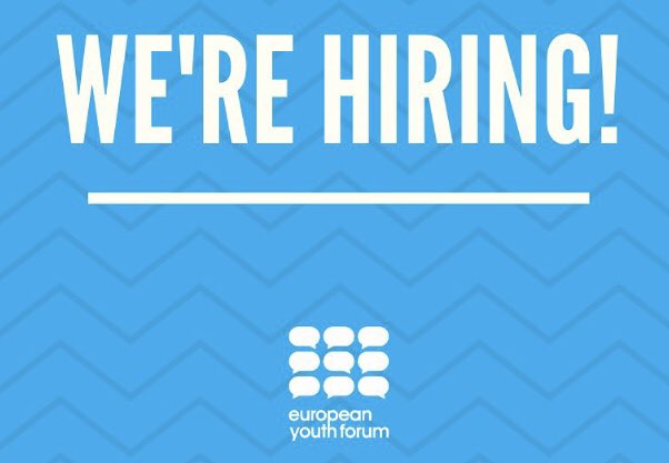 Tom_Matthew1's tweet photo. Vacancies at the European @Youth_Forum!
• Communication and External Affairs Director: https://t.co/BUcagUArKa
• Campaign Officer on Fiscal Policy: https://t.co/crEFjisnpm
• Experts &amp; consultants in our areas of work to replenish our Pool of Trainers: https://t.co/rQg91mDBBk https://t.co/fVVtcQxszd