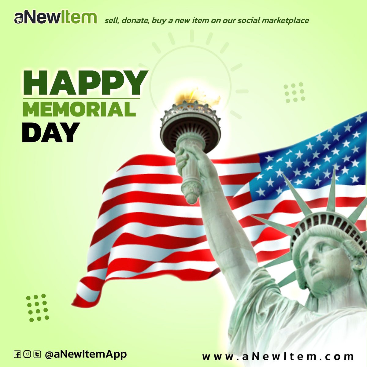 anewitemapp's tweet photo. Happy Memorial Day.
#anewitem #nyc #usa #memorialday #happymemorialday #memorialdaysale #memorialmonday #memorialdaymonday #memorialdayπΊπΈ #memorialday2021 #memorialdayfun #memorialdayparade #memorialdaysales #memorialdayoutfit #memorialdayspecial #memorialdayvibes https://t.co/M1qn9zdT0C