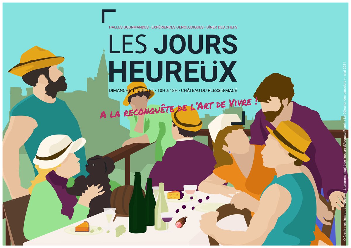 vinovillage's tweet photo. Le réseau @vinovillage est très heureux de vous annoncer l’arrivée des  #joursheureux ! 🤩 Un festival vignerons où se mêleront vin et gastronomie dans un lieu d’exception @Chateau_PM ! Retrouvez-nous pour cette toute première édition ! 🤗
#valdeloire #artdevivre #EVENT https://t.co/15x9RT3LRN