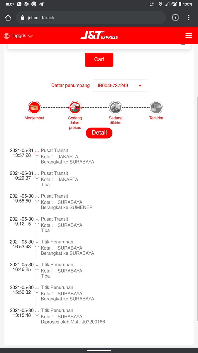 aliimron1909's tweet photo. @jntexpressid 

Dari surabay, tujuan Sumenep Madura harus muter ke Jakarta dulukah? https://t.co/13w0LgK1cR