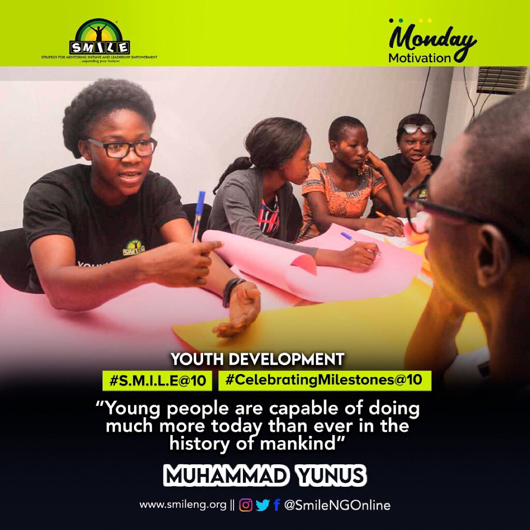 BimpeBMartins's tweet photo. Dear Friends, 
Young people are great assets. We must never underestimate what they can do, hence we must be intentional and continue to give them platforms, roles, and responsibilities that will stretch them to emerge.

#S.M.I.L.E@10
#CelebratingMilestones@10
#YouthLeadChange https://t.co/kFfARdfsTo