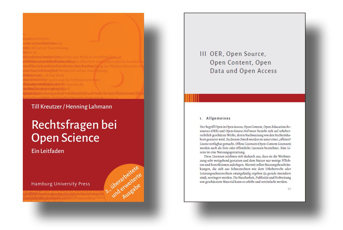 Der Leitfaden "Rechtsfragen bei #OpenScience" wurde überarbeitet und erweitert und ist im Stabi-Verlag digital in drei Endformaten frei verfügbar. Autoren: Till Kreutzer und Henning Lahmann (<a href="/nofop/">..........</a>), Herausgeber: @hh_bwfgb: blog.sub.uni-hamburg.de/?p=31332 #OpenAccess #Forschungsdaten /mt
