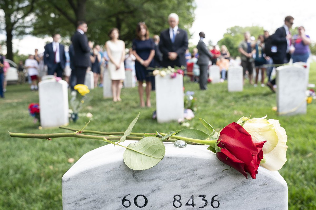 Mike_Pence's tweet photo. Today is Memorial Day in America, the day that we honor all those who paid the ultimate sacrifice for our freedom. Their duty was to serve, our duty is to remember, and their memory will live in our hearts forever. God Bless our fallen heroes and their families. 🇺🇸 #MemorialDay https://t.co/tRc6chZC6w