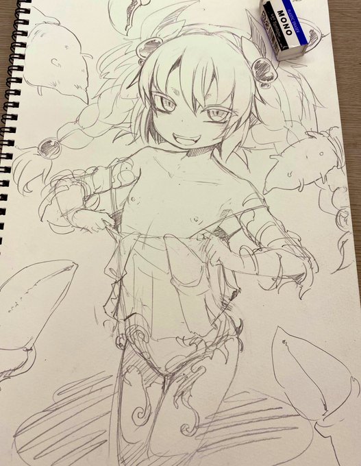 (R-15)アトラの蠱惑魔をスケブに描いたよね 