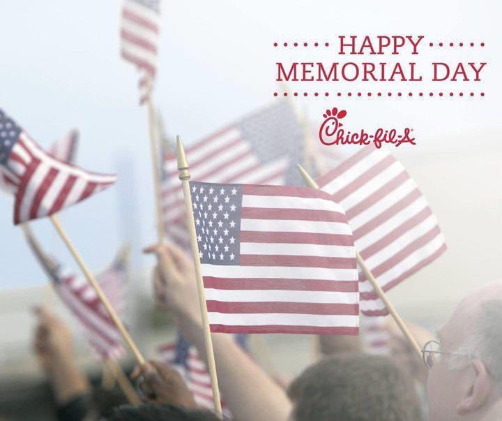 Happy Memorial Day! 🇺🇸 We will be happy to serve you today from 8 am-6 pm.