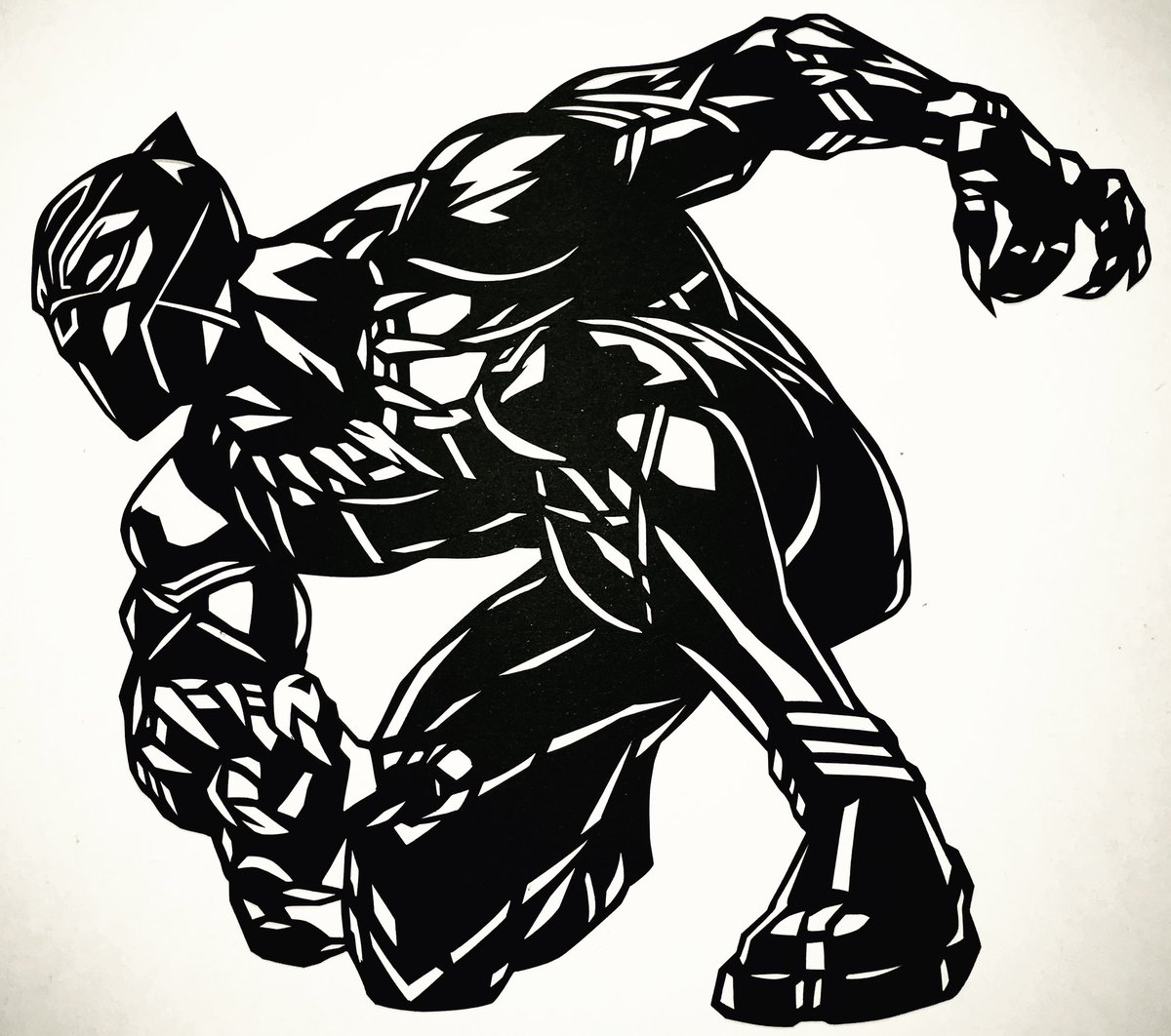 marvel_jp ＠theblackpanther #marvel #Avengers #BlackPanther #マーベル #アベンジャーズ # ブラックパンサー #切り絵 #イラスト #似顔絵 #art #graphicdesign #Timelapse #photography, image size:1200x1062