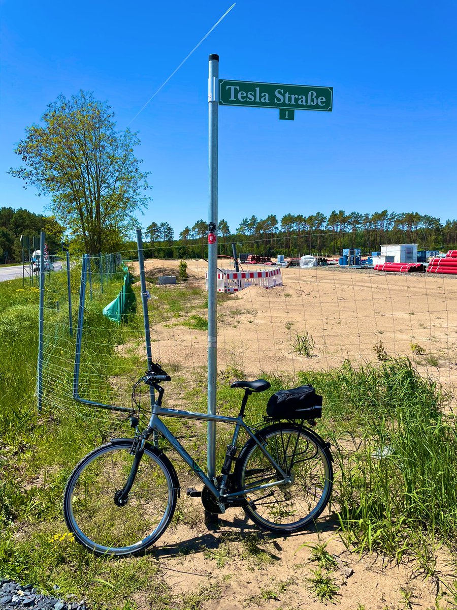 Good Morning <a href="/elonmusk/">Elon Musk</a> 👋 Sunny greetings from <a href="/gigafactory_4/">Giga Berlin / Gigafactory 4</a> Berlin. How does a bank holiday for you look like? 🤔 <a href="/Tesla/">Tesla</a>