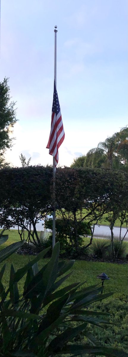 n1jcl's tweet photo. Half Staff Until Noon Today https://t.co/0MOyIiTpuz