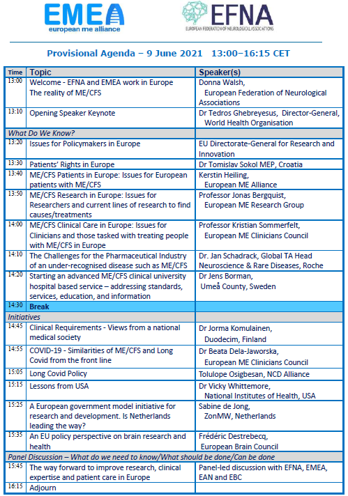 MECFSNews's tweet photo. The provisional agenda. https://t.co/Wy6OL5TluM https://t.co/Ij5KqZUznp
