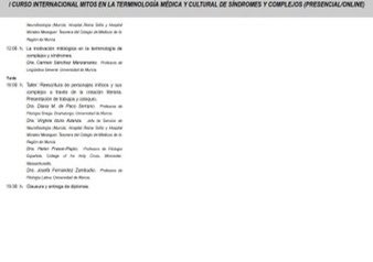 UMUClasicas's tweet photo. ‼️Os recordamos que esta abierta la matrícula para el curso de UNIMAR dirigido por las profesoras Diana de Paco y Carmen Sánchez “Mitos en la terminología médica y cultural de síndromes y complejos”, que tendrá lugar entre el 19 y el 21 de julio. https://t.co/IpD7kDqIfI