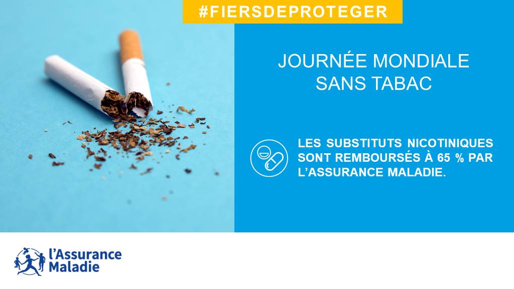 #JournéeMondialeSansTabac !
Depuis le 1er janvier 2019, les substituts nicotiniques sont remboursés à 65 % par l’Assurance Maladie et ne sont plus soumis à un plafonnement annuel de 150 €. Plus d'informations : ameli.fr/vosges/assure/…