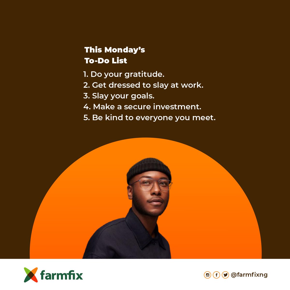 FarmFixng's tweet photo. Number 4 will be easier to do when you do number 1,2,3 and 5 this new week.

#MondayMotivation #MondayMood https://t.co/EPPKl7xlHV