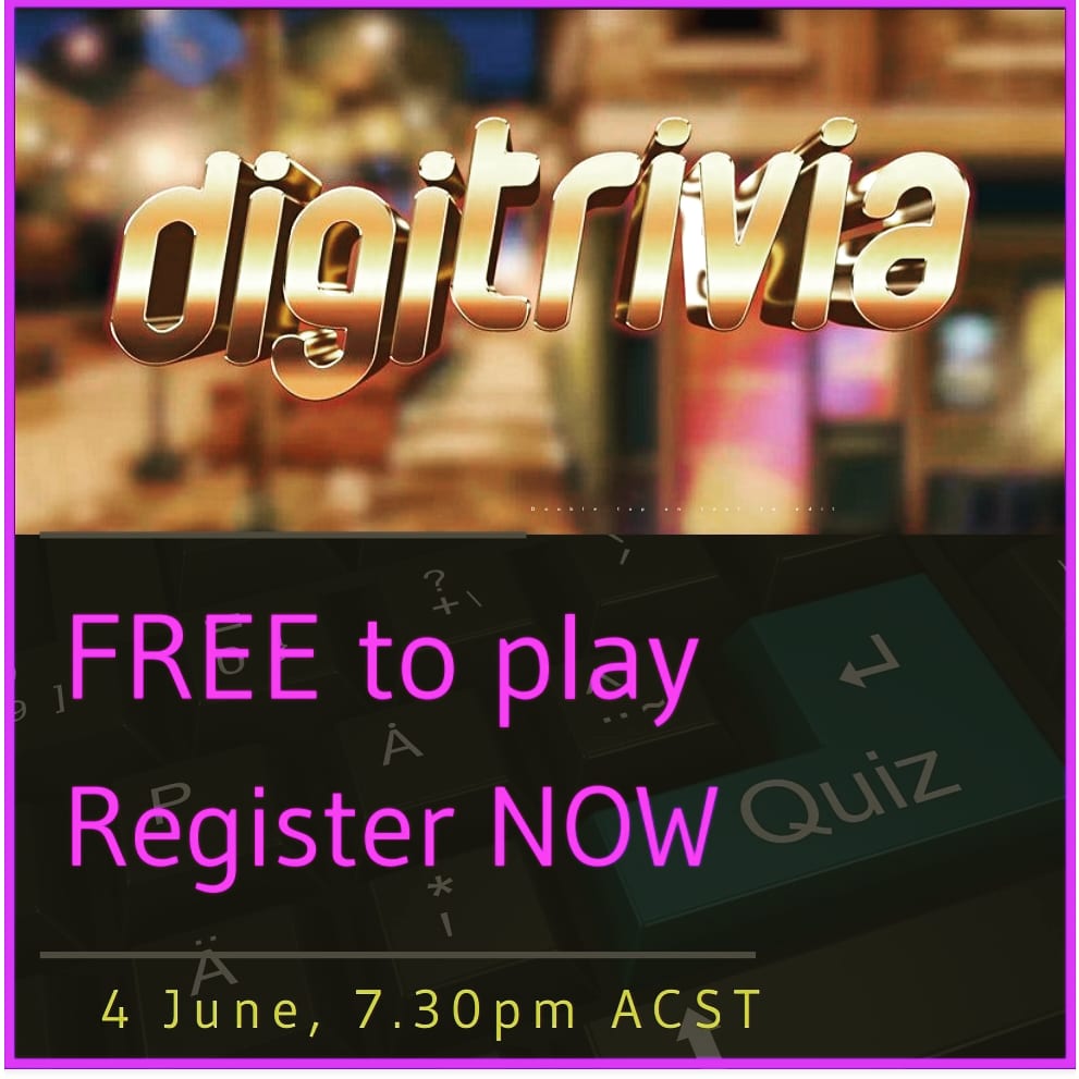 digitrivia's tweet photo. Get your bodies ready... #digitrivia is back THIS FRIDAY, 4 JUNE, 7.30PM ACST! Free to play, cash prizes, play at home on your phone. Register now ➡️ https://t.co/Plj943IJpv
#trivia #trivianight #pubtrivia #quiz #quiznight #pubquiz #adelaide #melbourne #melbournelockdown https://t.co/vVhNJpoFl9
