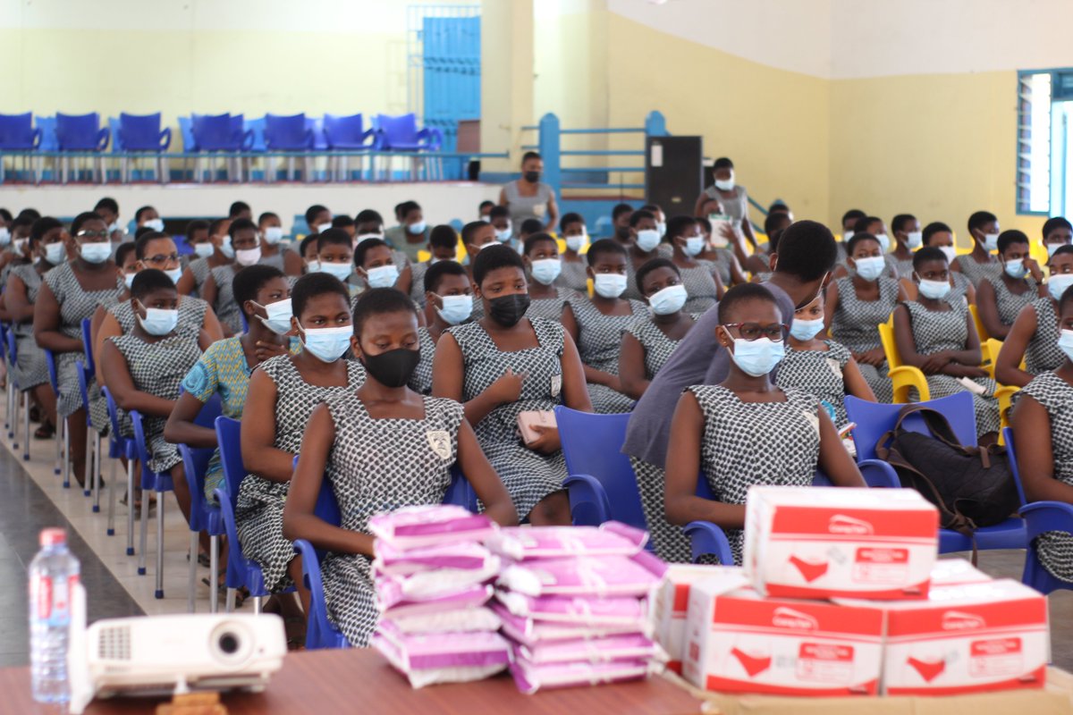 PreproJesus's tweet photo. The quest to advocate for Menstrual Hygiene and women's health has begun. On Friday, 28.05, PrePro Jesus Saves Foundation held her maiden advocacy and commemoration of the world menstrual hygiene management at Accra Girls' Senior High School. https://t.co/SIM0FQPyph