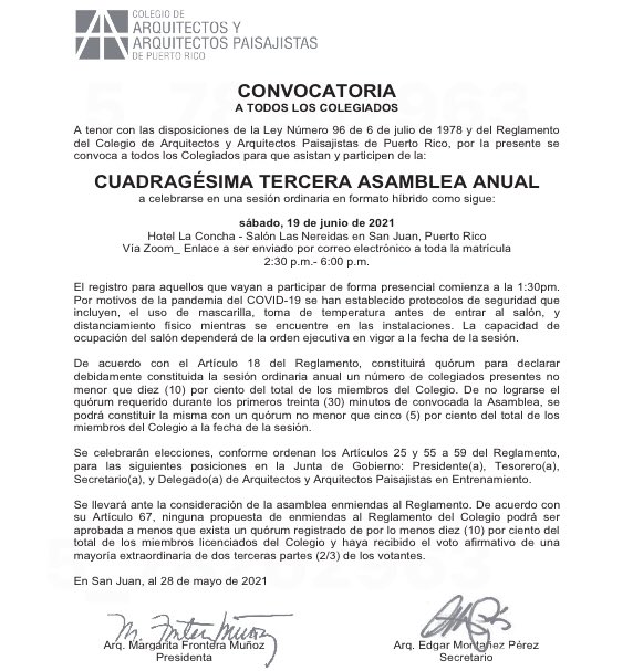 Colegio de Arquitectos y Arq.Paisj. de Puerto Rico (@caappr) on Twitter photo 