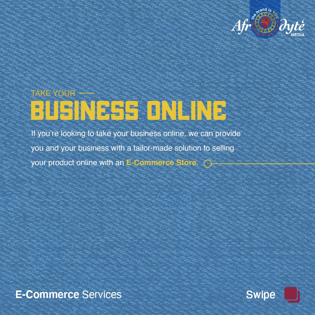 AfrodyteMedia's tweet photo. Are you looking to take your business online? We have a holistic solution available. We can provide you with a tailor-made solution to selling your product online with an E-Commerce store.

For more info, contact us.

#Ecommerce #Online #Website  #Store #Business #AfrodyteMedia https://t.co/kAGzwl1rBm