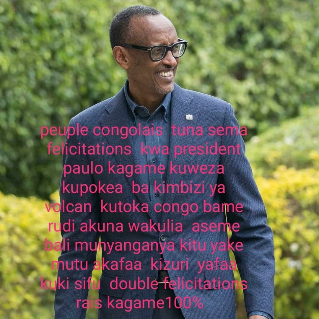 Dominique MPUNDU (@dompundu) on Twitter photo Traduction:"Le Peuple congolais présente ses félicitations au Pr <a href="/PaulKagame/">Paul Kagame</a> pour l'accueil des réfugiés de l'éruption du volcan qui retournent à Goma sans tracasseries ou plainte de biens arrachés. Une bonne action doit être reconnue! Double félicitations au Raïs Kagame 100%!" Traduction:"Le Peuple congolais présente ses félicitations au Pr <a href="/PaulKagame/">Paul Kagame</a> pour l'accueil des réfugiés de l'éruption du volcan qui retournent à Goma sans tracasseries ou plainte de biens arrachés. Une bonne action doit être reconnue! Double félicitations au Raïs Kagame 100%!"