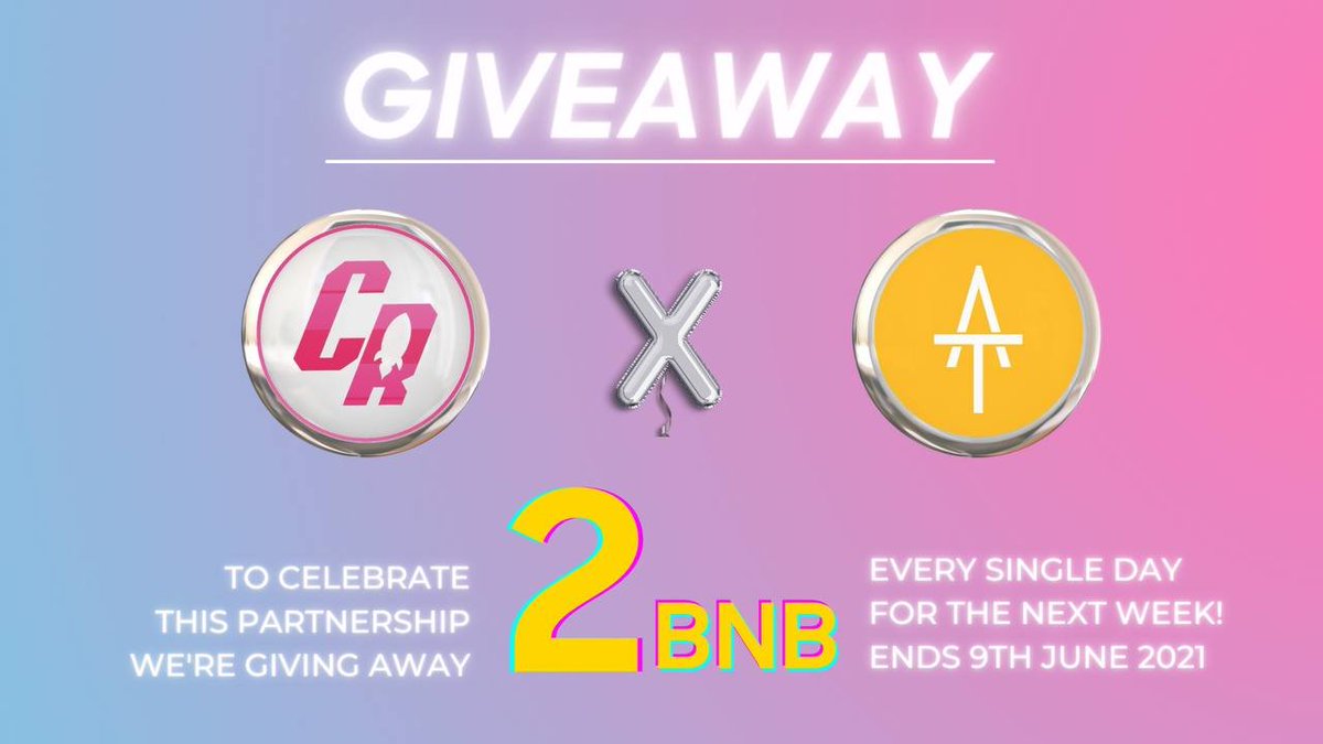 CumRocket is teaming up with <a href="/AerotyneToken/">Aerotyne Token $ATYNE</a> to give holders the chance to WIN free #CUMMIES and #ATYNE everyday for a week starting Wednesday! 🤑

Holding at least 0.2BNB worth of CUMMIES and ATYNE gets you automatically entered to the giveaway 🎊