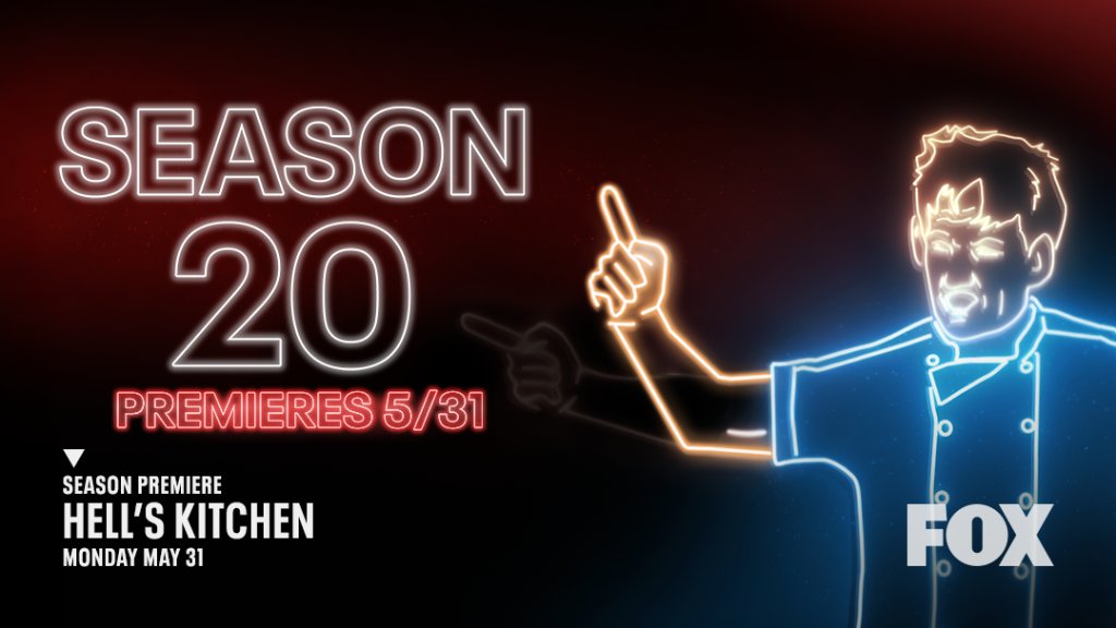 TalentsonFOX's tweet photo. Let's get cooking! 👊 

Season 20 of #HellsKitchen premieres tonight at 8/7c on @FOXTV! https://t.co/Z9FsAjiAuX