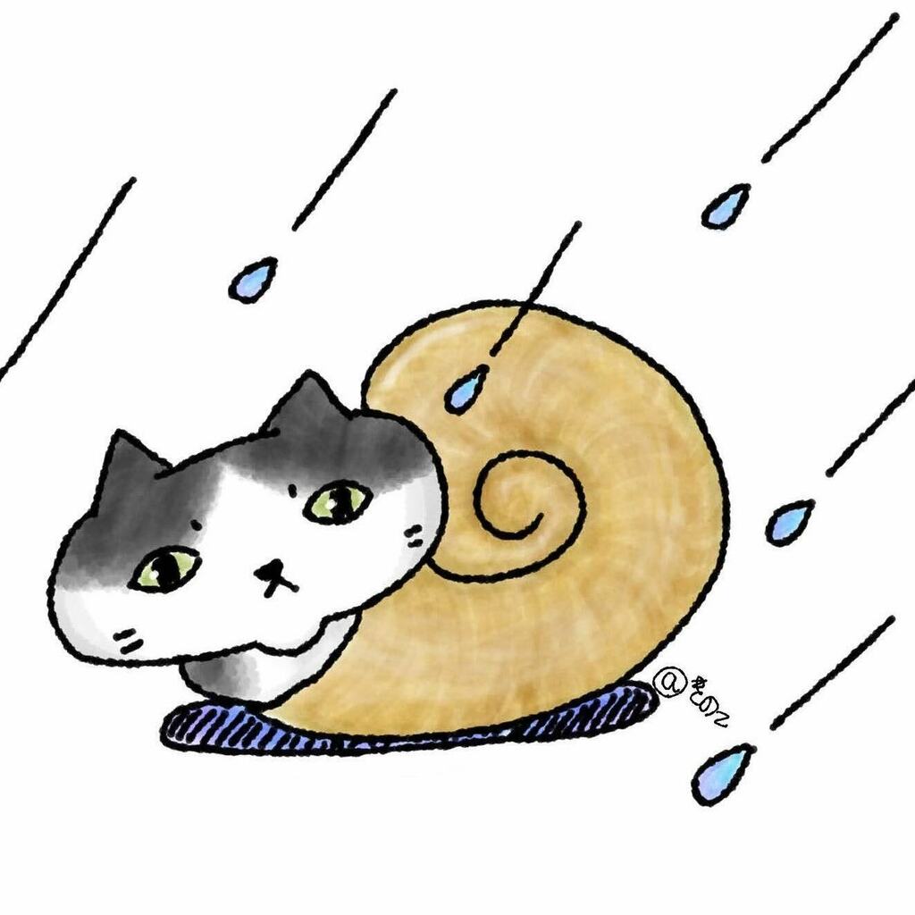 きのこ 梅雨に入ってるのでかたつむり猫をお届け しかし 本日は快晴でした Illust Illustration Cat Catillustration イラスト ネコ ねこ 猫 猫イラスト ねこいらすと ネコイラスト 絵本風イラスト ゆる絵 ゆるいイラスト Illustragram