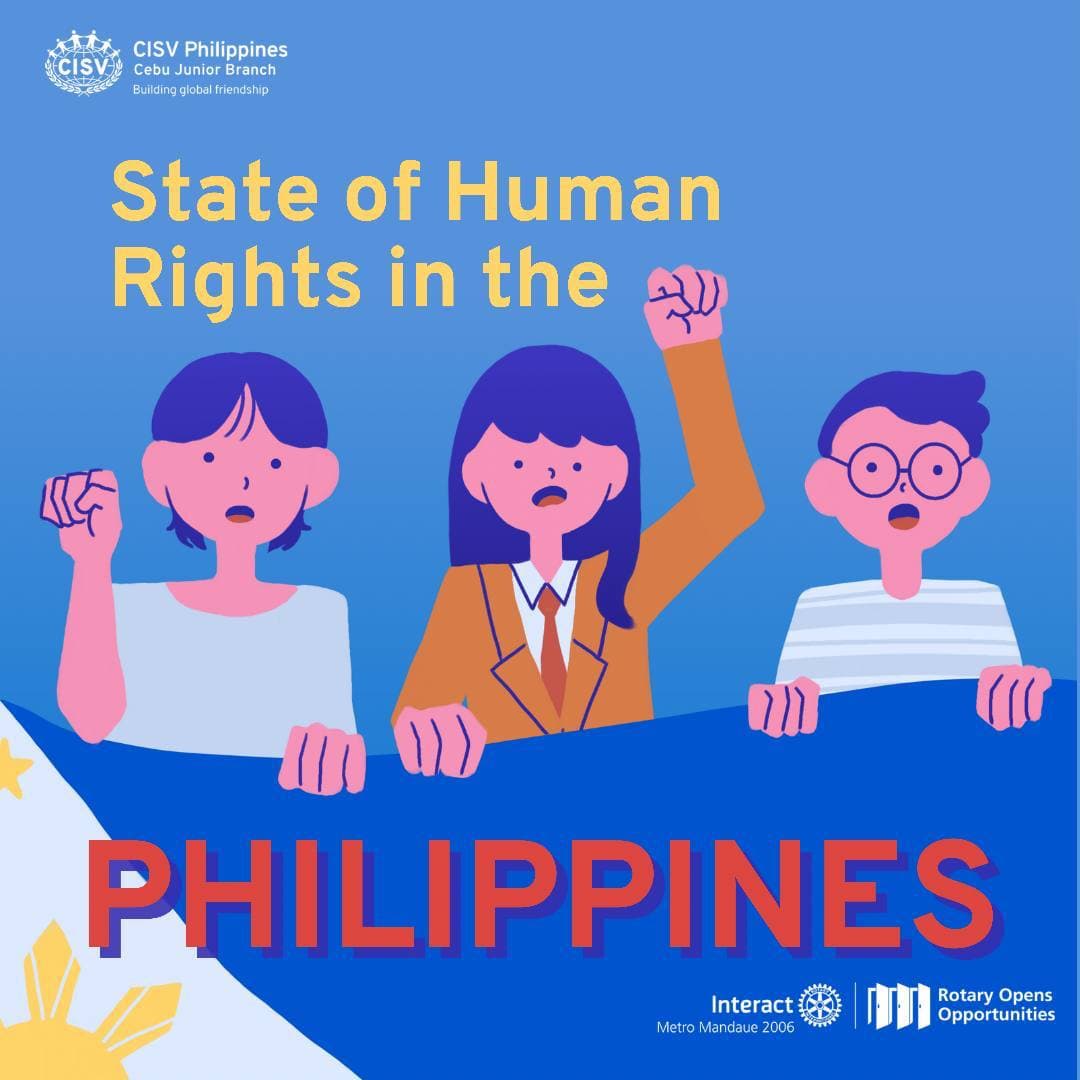 cisvjbcebu's tweet photo. (1/3) So lets talk about it!🗣🤝
 
The state of human rights in the Philippines is believed to be far worse than what is reported by official statistics. Here are some recent events that violated human rights in the Philippines. Stay aware and continue to be an active citizen! https://t.co/k3mOTUNFO5