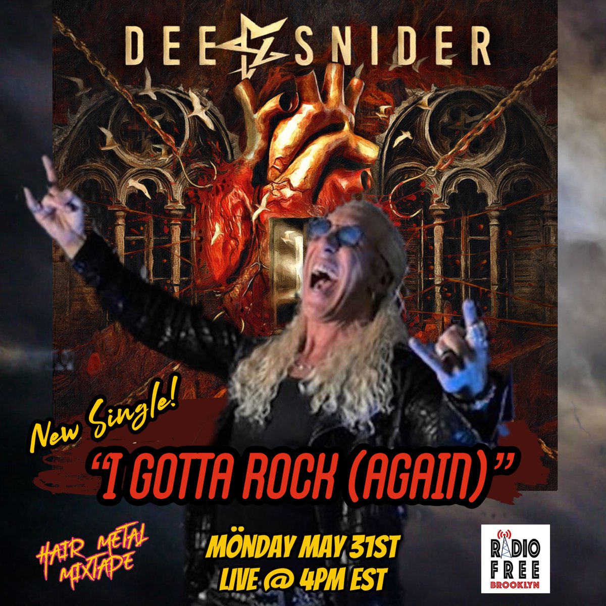HairMixtape's tweet photo. #today  #live @radiofreebk @ 4PM! I spin #NEW  @deesnider #igottarockagain plus #currentbands &amp; #NewMusic by @midnitecityuk @lacobraband @loverazerband  @RazorbatsOslo  &amp; #classictracks by @fasterpussycat  @MotleyCrue @VanHalen #cinderellaband @kiss @Poison  @TwistedSisterNY https://t.co/0xhcPrJs6q