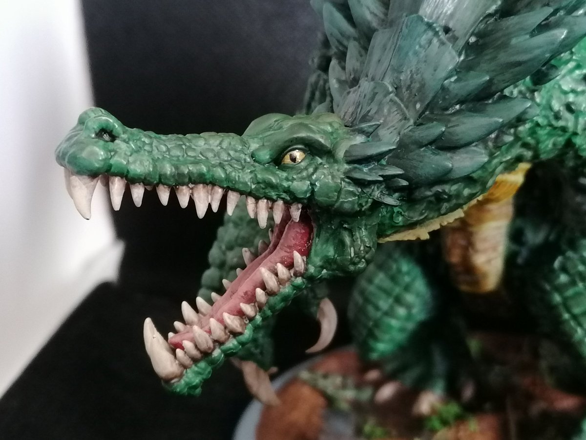 LuckGod84's tweet photo. My Dracodile is finished! Painted this beast as part of #MonstrousMay #PointADay #PaintPledge @RikersIron @privateerpress https://t.co/1hPLVCZvy8