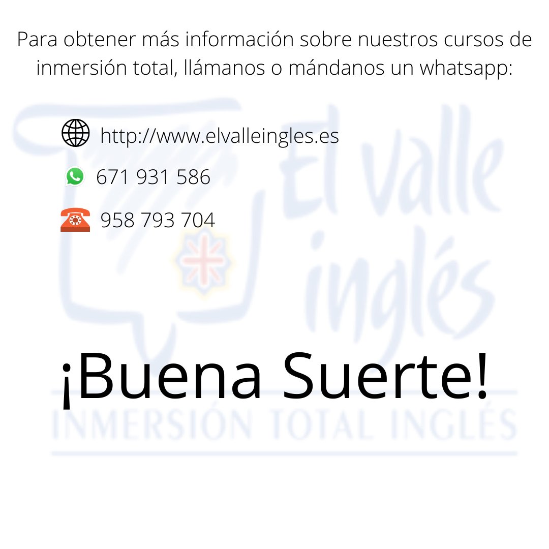elvalleingles's tweet photo. 🔥 ¿Quieres ganar 5 días de nuestro programa de inmersión total en inglés GRATIS? 🔥

Participa ya descargando el formulario que aparece en nuestra web https://t.co/rCSbmesgAM y envíalo junto a tu expediente académico al correo info@elvalleingles.es para participar https://t.co/OQA5V6AMLa
