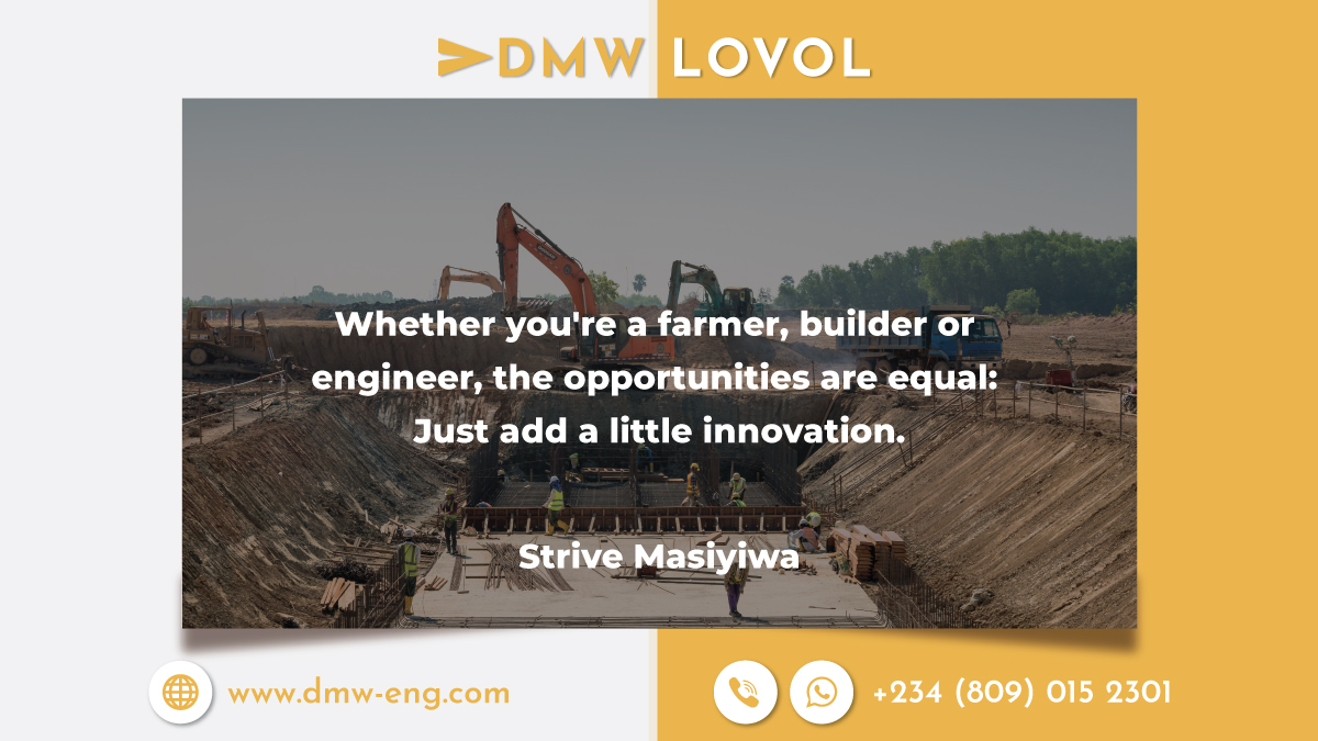 DmwLovol's tweet photo. Whether you're a farmer, builder or engineer, the opportunities are equal: Just add a little innovation. - Strive Masiyiwa

Visit: https://t.co/fsCg4Xjqm0 | https://t.co/jEX1vFRFxs
#dmwlovol #construction #agriculture https://t.co/TGKoVvdQBy