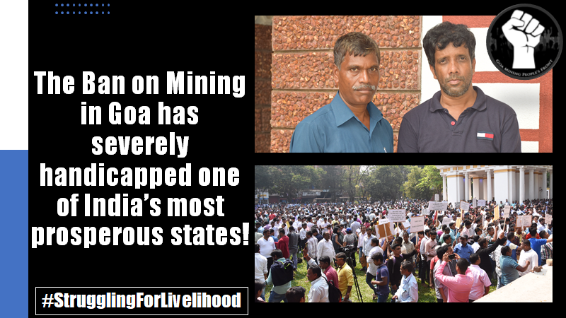 GoaFront's tweet photo. Goa's high unemployment can largely be attributed to the ban on mining. #StrugglingForLivelihood #Mining #GoaMining #JusticeForLivelihood #SaveJobsSaveGoa #SaveGoanLivelihoods @BJP4Goa @NSawaikar @TendulkarBJP @ShetSadanand @INCGoa @girishgoa @digambarkamat @goacm @BabuKavlekar https://t.co/RmcpCs9mlh