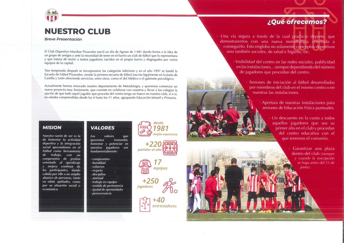 Villarymacias's tweet photo. Desde el @Villarymacias os presentamos al @cdmpizarrales (Club Deportivo Munibar Pizarrales). Con nuevo proyecto, monitores titulados y muchas ganas de trabajar con los chavales de todas las edades:
#futbolbase #deporteysalud https://t.co/QiXn28V5ZI