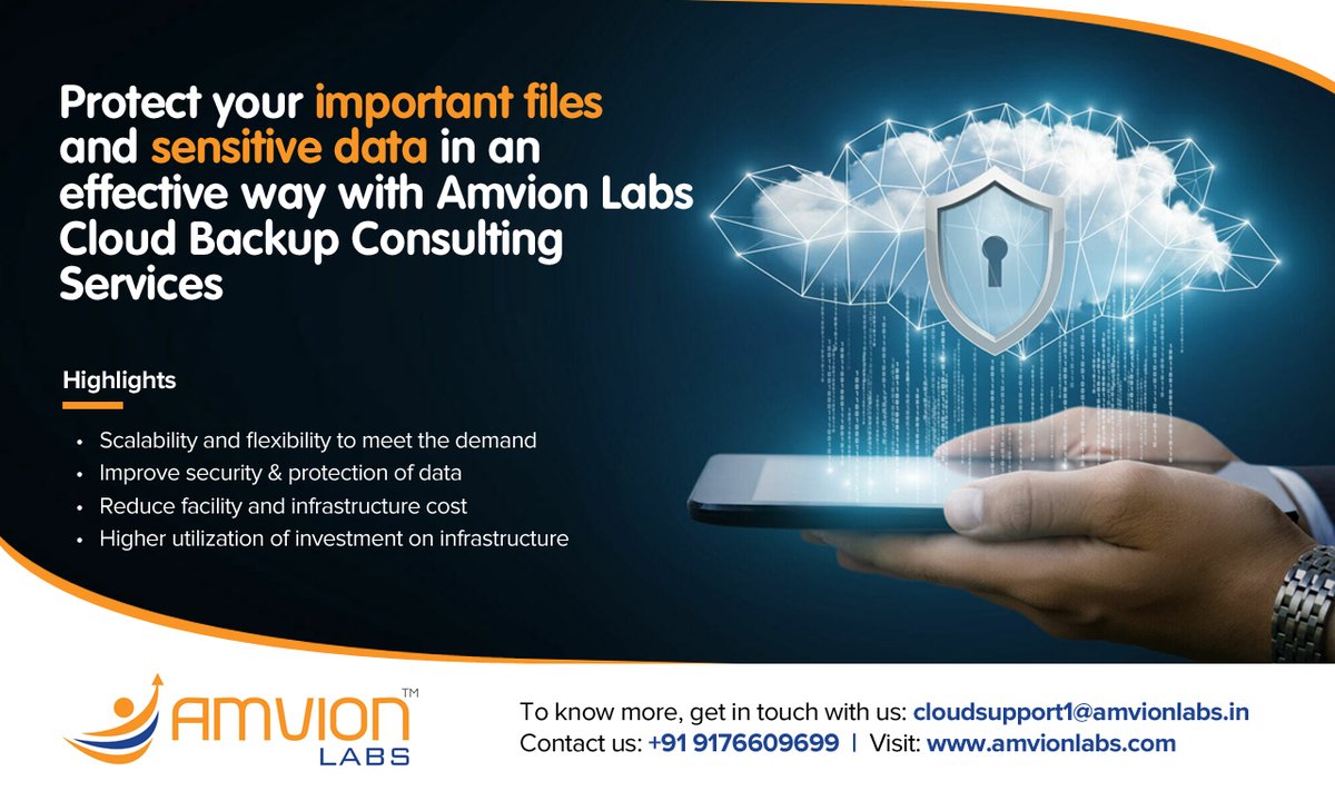Protect your important files and sensitive data in an effective way with Amvion labs. 

Learn more :amvionlabs.com/services/manag…

#devops #programming #cloud #cloudcomputing #developer #linux #technology #software #cybersecurity #DevSecOps