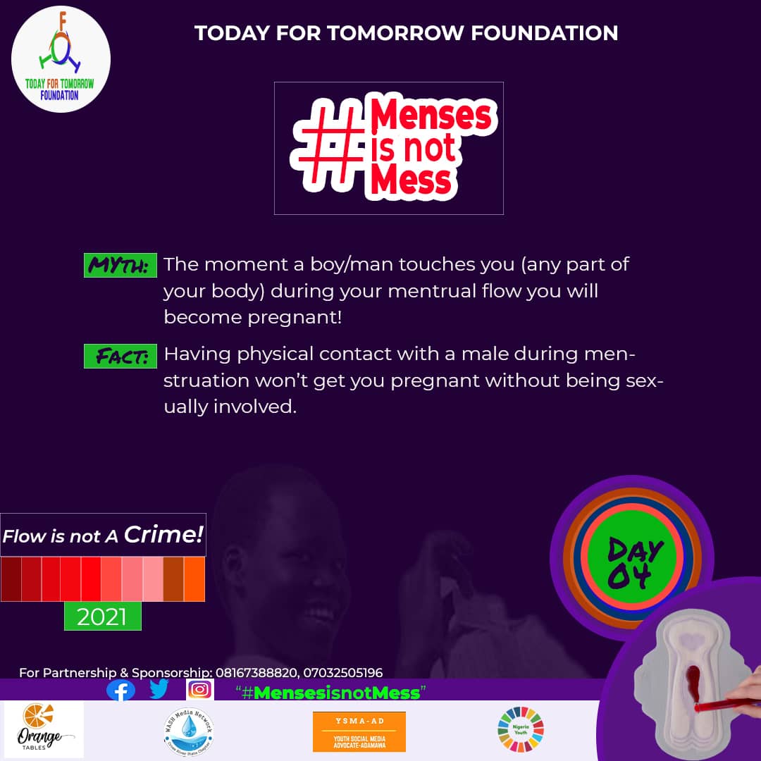 ZRonami's tweet photo. Day 4 of menstrual hygiene campaign.
#MensesIsNotMess 
@FoundationTft @youthhubafrica @UNFPANigeria @LadyGrasha @elizabethtalatu @Gendermobile_NG https://t.co/evNPUzvclX
