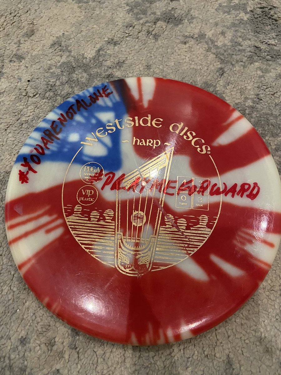 TheGuyTeam's tweet photo. I saw this piece on @SportcenterNow today and was moved to create a disc with #playmeforward instructions and encouraging words on the disc!  #MemorialDay https://t.co/kH4NRZD3va