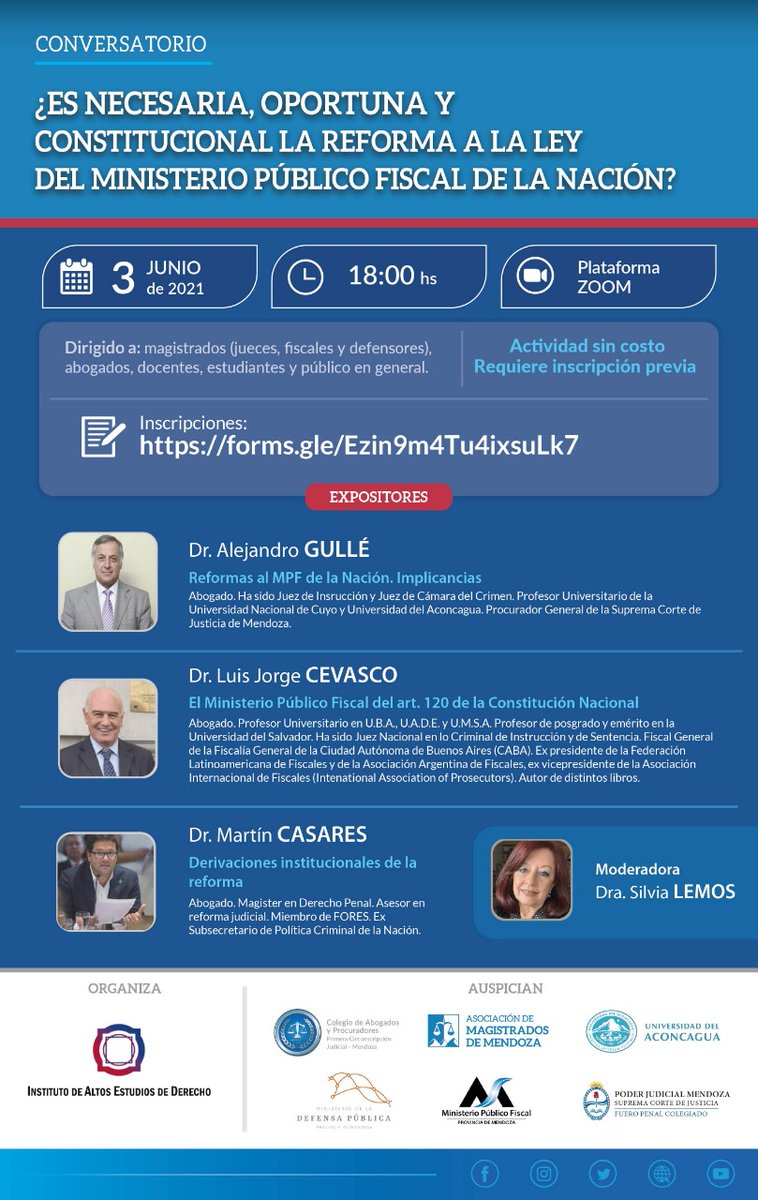 martincasares's tweet photo. Conversatorio: ¿Es necesaria, oportuna y constitucional la Reforma a la Ley del Ministerio Publico Fiscal de la Nacion ?

Inscripciones 👇

https://t.co/hupRaPR4Vx https://t.co/KPb4MbeSTu