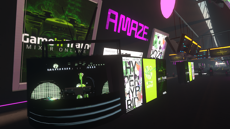 AMazeFest's tweet photo. We hosted in the our train station in #vrchat a #gamemixer reunion in coop with @Digitale_Spiele, @GI_MMB_Delhi and @goethejoburg. The 5 games made on the topic #digitalliteracy are represented.
Search for A MAZE. Train Station in #vrchat and explore the magic. #AMaze2021 #mcsa https://t.co/XjmDmCAuLC