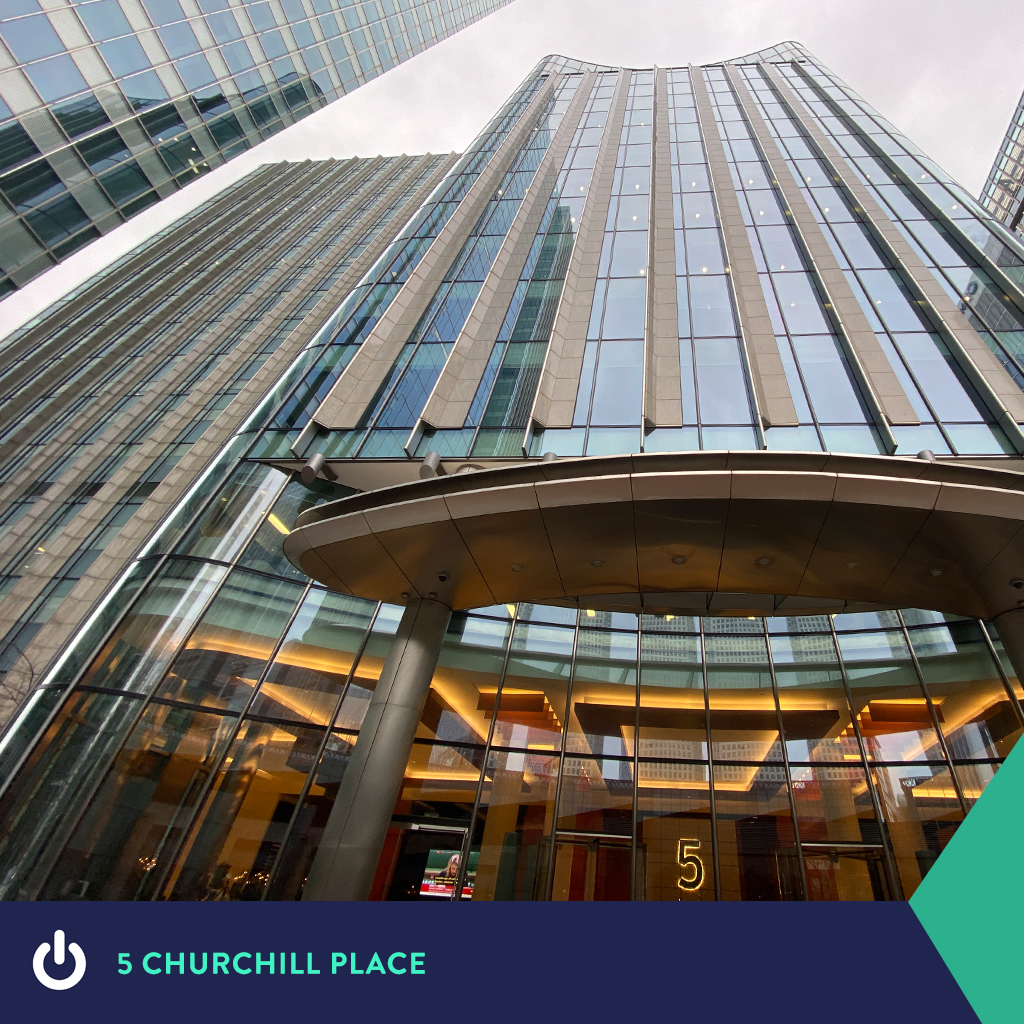OnsiteTechLtd's tweet image. The majestic frontage of Five Churchill Place #smartbuildings #architecture #onsitetech #informationtechnology