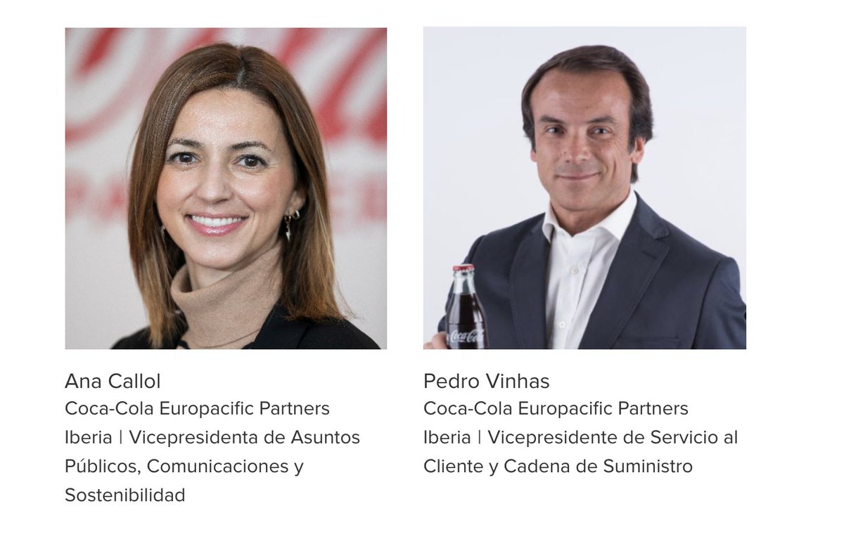 CocaColaEP_es's tweet photo. En unos minutos empezamos “2040: #ObjetivoCero”, en #MatinsEsade.

@AnaCallol, VP de Asuntos Públicos, Comunicación y Sostenibilidad, y Pedro Vinhas, VP de Customer Service &amp; Supply Chain, hablarán sobre nuestra estrategia de #Sostenibilidad y el camino hacia la descarbonización. https://t.co/vIcOL9cUEo