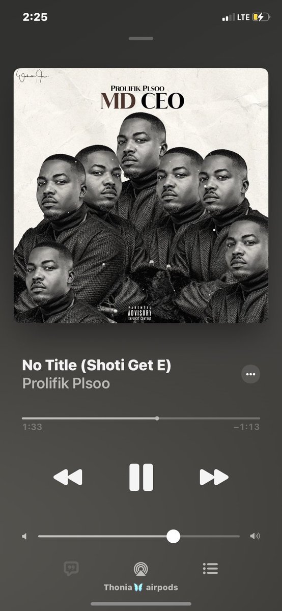 Abiso_la's tweet photo. Been dancing to 'No title' by @Prolifikplsooo off his new EP, MDCEO since morning... I bet my neighbors are tired😅
The music is on every digital platform now!! Don't say I never put you on🔥
#Prolifik #MDCEO https://t.co/bqsoKjWsvb