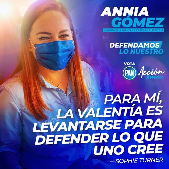 GloriaGCrdenas's tweet photo. Este #6DeJunio #VotaPAN vota por #AnniaGómez #DiputadaFederal candidata por el #Distrito6Federal #Monterrey porque el Congreso necesita legisladoras como ella, decidida, valiente, firme de trayectoria impoluta haciéndola la mejor contendiente frente a sus oponentes.@AnniaGomezNL https://t.co/yeNdNIB9F5