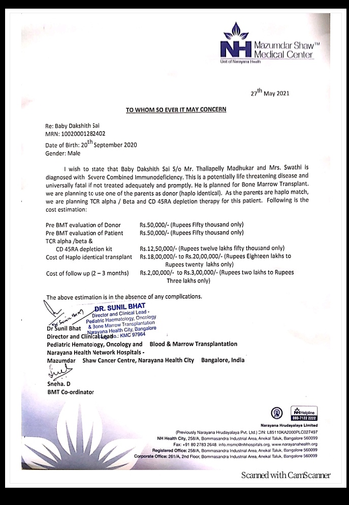 Pranithaanshu's tweet photo. https://t.co/oIC5BCPd8F Plz help to my lecturer's SON,FOR BONE MARROW TRANSPLANTATION ,HE WANT 35LKS,the treatment will be in bangloor,PLZ HELP SOME MONEY,plz respond @SonuSood @Hanumavihari @SocialMsso @upasanakonidela @pranitasubhash @tarak9999 @urstrulyMahesh @TheDeverakonda https://t.co/4EkZmx6ah8