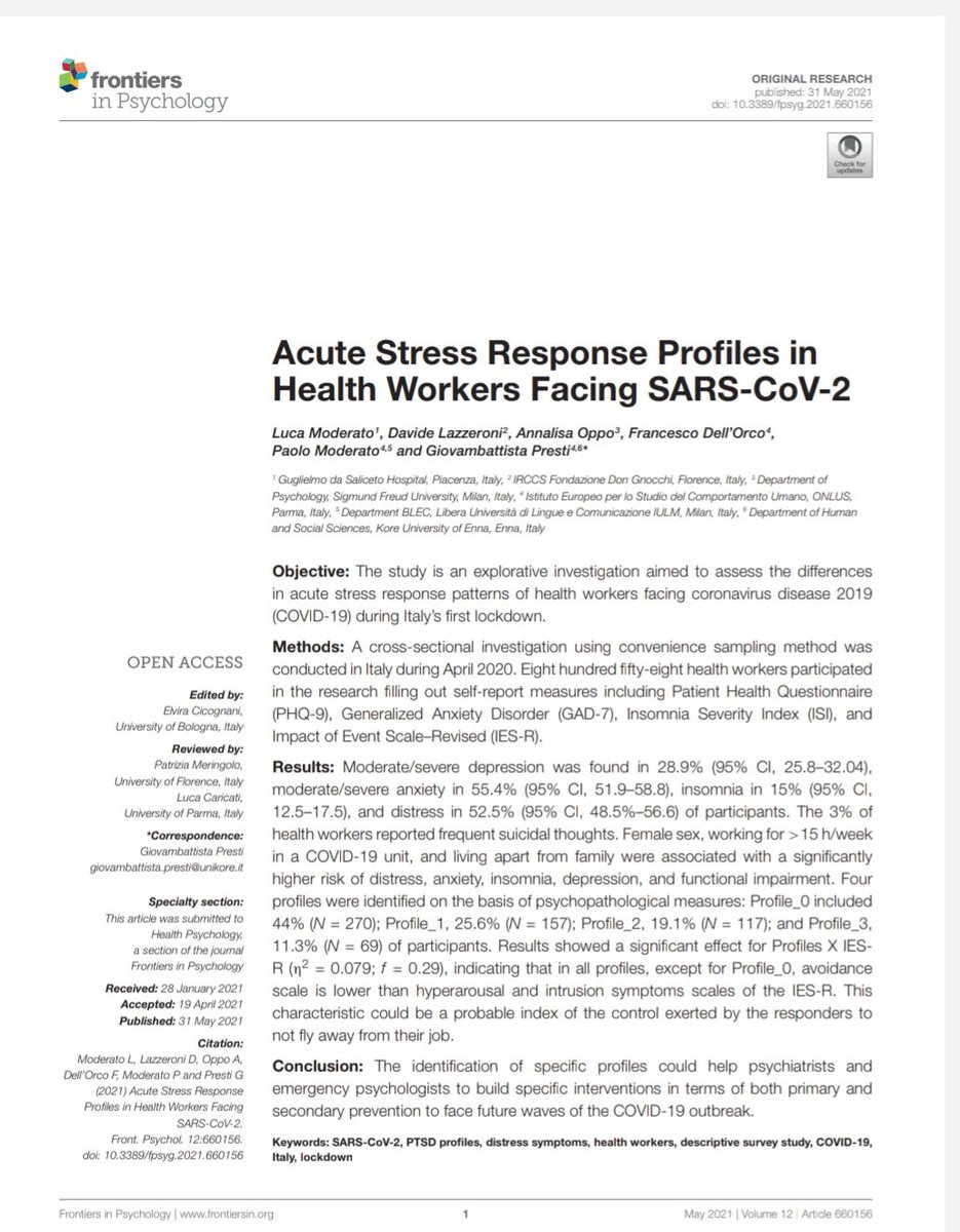 moderatoluca's tweet photo. 💥Finally our paper is out💥
Saving private Ryan💂: depression and anxiety are common in health workers facing covid ! Protect our troops ! @FrontiersIn @paolomoderato @NanniPresti @DavideLazzeroni #Covid_19 #MentalHealthAwareness #Science  #healthworker @ACVCPresident https://t.co/l1paUh7HHQ