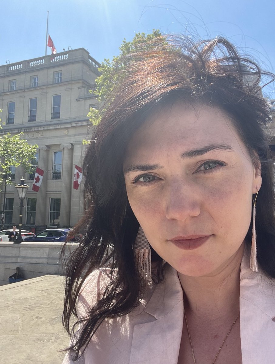 DalyAmandaMay's tweet photo. I’m here at @CanadianUK where the flags are at half mast for the #215children of #KamloopsIndianResidentialSchool we see you and we will not forget. A vigil is planned for Sunday 6 June in Central London. Exact time and location TBC. Please follow or DM 4 details #lowertheflags https://t.co/VRwPAA0bCF