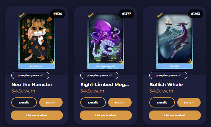 maxytv's tweet photo. Giving away these 3 #pumpdumpwars base cards to 3 lucky winners!
Its easy:
1. Follow @maxytv
2. RT
3. Comment with your wam.
You guys have 24 hours! ๐
#wax #waxblockchain #giveaway #rplanet #aether #waxp #waxe #atomichub https://t.co/PocfTmHcbs