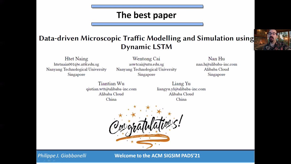 Gavindya2's tweet photo. Congratulations to the runner-up paper and the best paper! 🎉#SIGSIM #PADS2021 https://t.co/zQ9BKNRskE