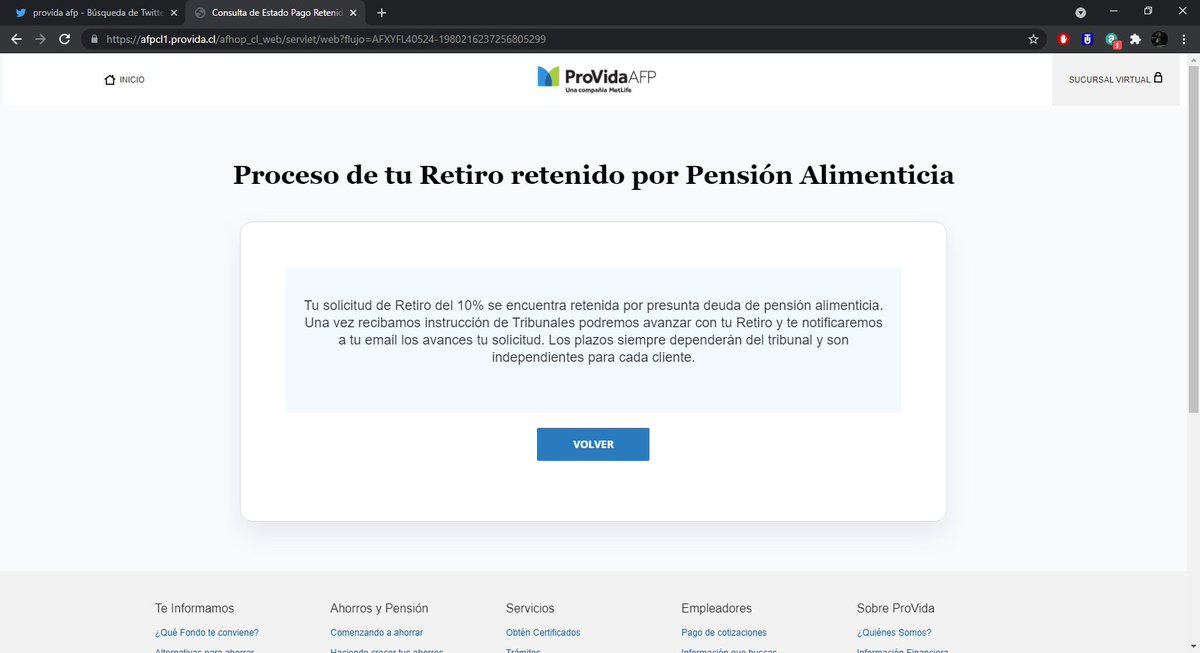 Geeksaurus2's tweet photo. @AFP_Provida  cuanto demoran en hacer el descuento? Ya se hablo con el tribunal y se envio toda la informacion necesaria, pero desde el 14 de Mayo que no se actualizo nada mas. https://t.co/2Z4u2oKvk8